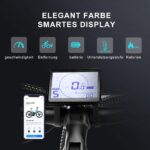26M208 E-Bike, Elektrofahrrad 26'' Trekkingrad E-Cityrad mit 36V 13Ah Lithium-Akku für Lange Reichweite bis 100KM, 250W Motor, EU-konformes mit App