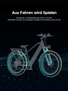 ENGWE E Bike Mountainbike Elektrofahrräder, Ebike 48V 16Ah Akku bis 150km, E-Bike mit 26x4 Zoll Fat Tire, Electric Bike 250W Motor Max. 25km/h, E26