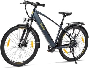 Eleglide E-Bike, T1 Elektrofahrrad 27.5'' Trekking E-Cityrad mit 13Ah Akku, 100KM Lang Range, 250W Motor, 7 Gäng E-Mountainbike für Damen und Herren, Doppelscheibenbremsen