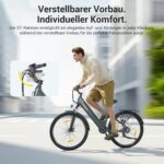 Eleglide T1 Step-Thru E-Bike, Elektrofahrrad 27.5'' Trekkingrad E-Cityrad mit 36V 13Ah Lithium-Akku bis zu 100KM Lange Range, 250W Motor, EU-konformes E Bike, LCD Display