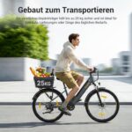 Eleglide T1 Step-Thru E-Bike, Elektrofahrrad 27.5'' Trekkingrad E-Cityrad mit 36V 13Ah Lithium-Akku bis zu 100KM Lange Range, 250W Motor, EU-konformes E Bike, LCD Display