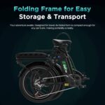 HITWAY E Bike, Ebike mit 250W Motor, Elektrofahrrad 20 Zoll, E-Bike mit 70-150km Reichweite, 7-Gang, APP-Steuerung, faltbar, IP54 wasserdicht, Pedelec
