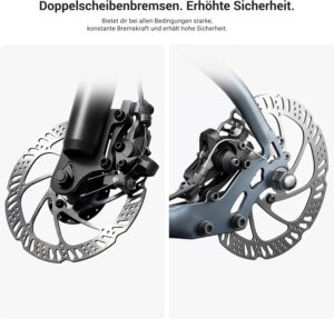 Eleglide E-Bike, T1 Elektrofahrrad 27.5'' Trekking E-Cityrad mit 13Ah Akku, 100KM Lang Range, 250W Motor, 7 Gäng E-Mountainbike für Damen und Herren, Doppelscheibenbremsen