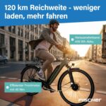 Fischer E-Bike City CITA 2403 Active Elektrofahrrad für Damen und Herren, RH 50, Frontmotor 40 Nm, 48 V Akku
