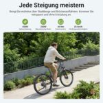 Eleglide T1 Step-Thru E-Bike, Elektrofahrrad 27.5'' Trekkingrad E-Cityrad mit 36V 13Ah Lithium-Akku bis zu 100KM Lange Range, 250W Motor, EU-konformes E Bike, LCD Display