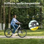 Eleglide T1 Step-Thru E-Bike, Elektrofahrrad 27.5'' Trekkingrad E-Cityrad mit 36V 13Ah Lithium-Akku bis zu 100KM Lange Range, 250W Motor, EU-konformes E Bike, LCD Display