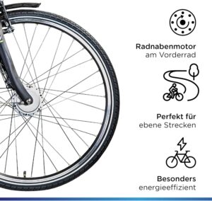 ZÜNDAPP EBike Z510 28 Zoll Elektrofahrrad mit Rücktritt E Bike Damen & Herren E-Bike 3 Gang Fahrrad Elektro Pedelec City Elektrofahrräder Hollandrad