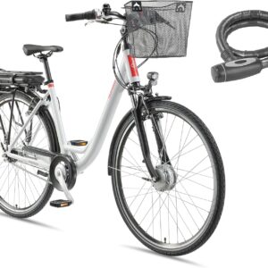 TELEFUNKEN E-Bike 28 Zoll Fahrrad für Damen & Herren | Pedelec Citybike mit 7-Gang Nabenschaltung | Rücktritt | Elektrofahrrad 250 W Frontmotor | 468 Wh Li-Ion-Akku | EBike Multitalent RC657
