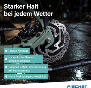 Fischer E-Bike City CITA 2403 Active Elektrofahrrad für Damen und Herren, RH 50, Frontmotor 40 Nm, 48 V Akku