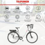 TELEFUNKEN E-Bike 28 Zoll Fahrrad für Damen & Herren | Pedelec Citybike mit 7-Gang Nabenschaltung | Rücktritt | Elektrofahrrad 250 W Frontmotor | 468 Wh Li-Ion-Akku | EBike Multitalent RC657
